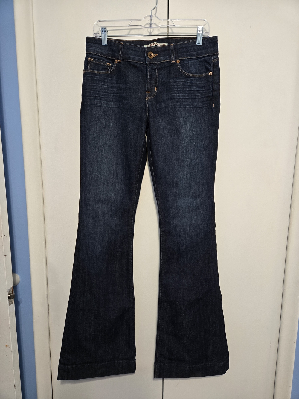 J Brand Love Story Bell Bottom Jeans 29 Dark Wash Flare Made in USA